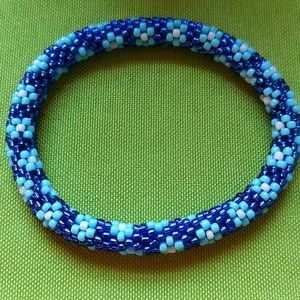 Fair Trade beaded crocheted bracelet from Nepal
